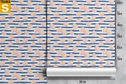 Carta da Parati Design e Stili Flora e Fauna Fiori Moderna Natura Righe e Onde