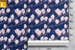 Pink flowers nature design wallpaper.