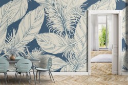 Wallpaper feathers nature pattern.