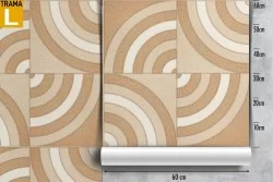 Geometric tile wallpaper vintage decoration.