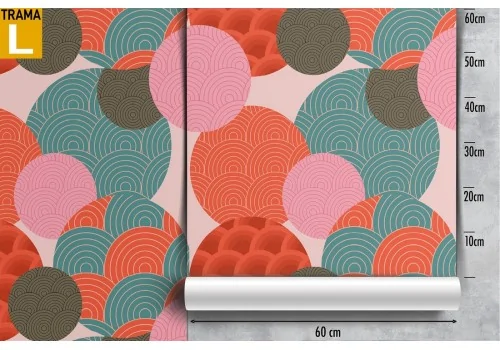 Vintage polka dot abstract wallpaper decoration. 2