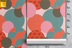 Vintage polka dot abstract wallpaper decoration.