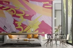 Carta da Parati decorazione astratta pattern vintage.