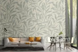 Wallpaper nature stylized green leaves