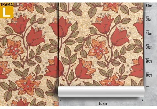 Natural vintage red rose wallpaper pattern. 2