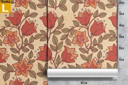 Natural vintage red rose wallpaper pattern.