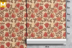 Vintage Nature Flowers Wallpaper