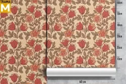 Vintage Nature Flowers Wallpaper