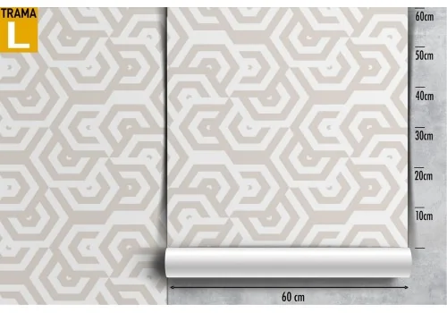 Geometric pattern white wallpaper decoration. 2