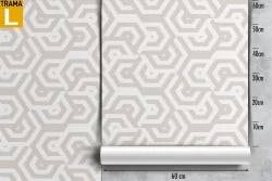 Geometric pattern white wallpaper decoration.