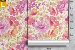 Carta da Parati fiori rosa astratti natura moderna.