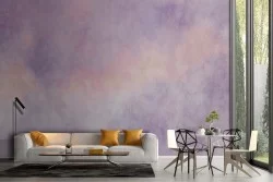 Carta da Parati arcobaleno astratto nuvole rosa