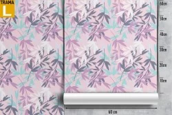 Modern pink stylized flowers wallpaper.