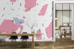 Carta da Parati decorazione astratta moderna rosa.