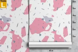 Carta da Parati decorazione astratta moderna rosa.