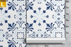 Carta da Parati decorazione mattonelle vintage geometriche.