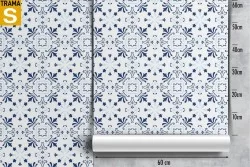 Carta da Parati Superfici e Texture Design e Stili Geometrica Mattonelle Vintage