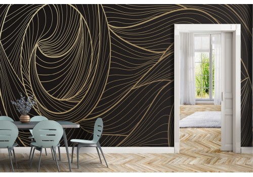 Wallpaper design with abstract stripes and waves 2