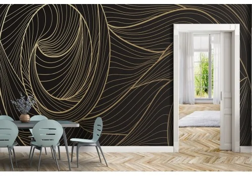 Wallpaper design with abstract stripes and waves 2