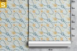 Carta da Parati Bambini Design e Stili Mappe Città Trasporti Decorazioni e Pattern Mezzi di trasporto Moderna Pirati