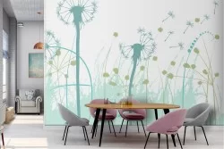 Stylized nature wallpaper dandelions