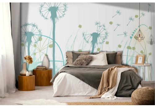 Stylized nature wallpaper dandelions 2