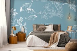 Carta da Parati animali Fiori Natura