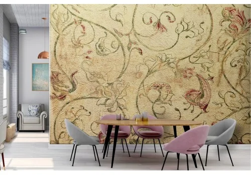 Stylized Flowers Vintage Nature Wallpaper 2