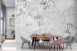 Carta da Parati scritte design moderno giornali