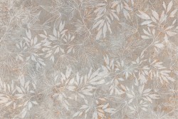 Carta da Parati foglie stilizzate su marmo natura vintage