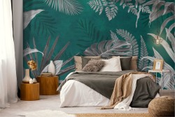 Carta da Parati Foglie Tropicale