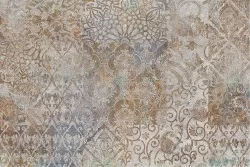 Vintage geometric and floral wallpaper decoration