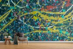 Painted surface wallpaper modern pop