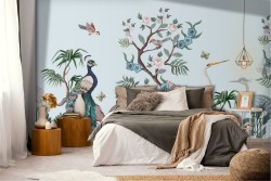 Carta da Parati animali Fiori Natura