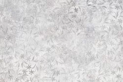 Carta da Parati foglie stilizzate natura vintage grigio