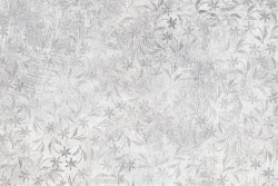 Vintage nature stylized leaves wallpaper grey
