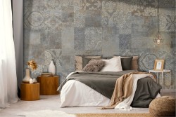 Geometric Vintage Tile Wallpaper