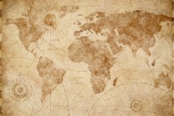 Vintage world map wallpaper planet map