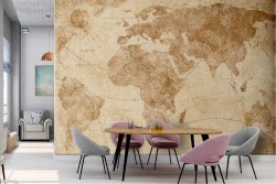 Vintage world map wallpaper planet map