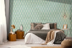Geometric Wallpaper Stripes and Waves Vintage