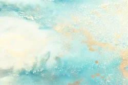 Wallpaper sky with clouds painted landscape