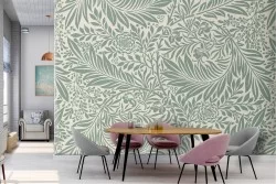 Carta da Parati foglie tropicali stilizzate natura
