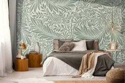 Stylized Tropical Nature Leaves Wallpaper
