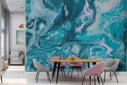 Carta da Parati superficie marmo blu