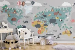 Animal Birds Map Wallpaper