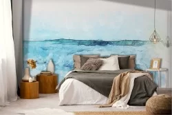 Carta da Parati Dipinti e Acquerelli Natura Spiaggia e Mare