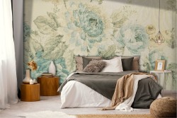 Vintage Nature Flowers Wallpaper