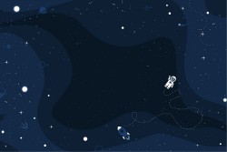 Carta da Parati astronauta nello spazio bambini