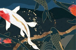 Oriental luxury abstract wallpaper illustration