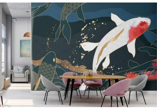 Carta da Parati illustrazione astratta orientale luxury